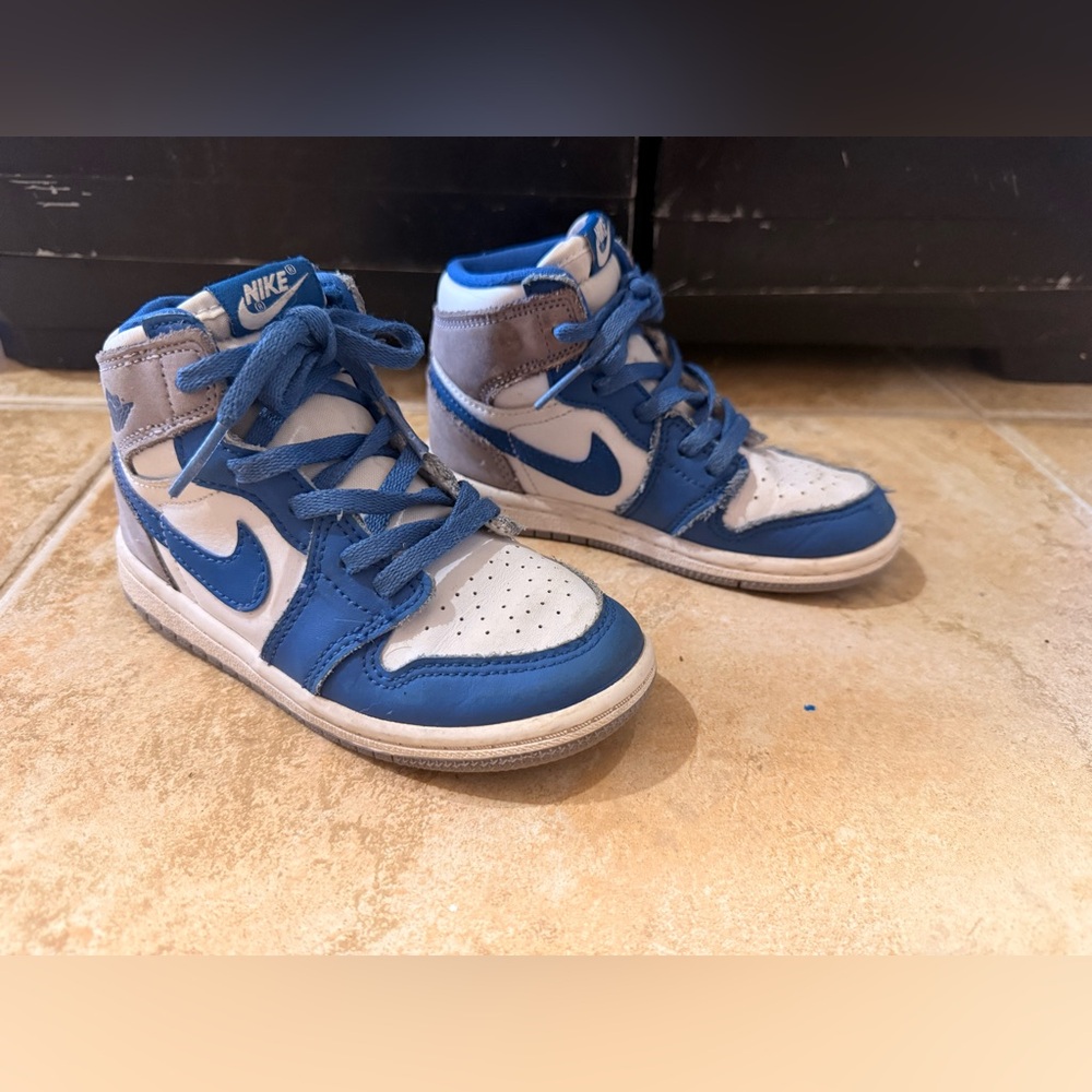 Nike Baby Boy 9C 1 Retro High OG True Blue Sneakers - Picture 2 of 6